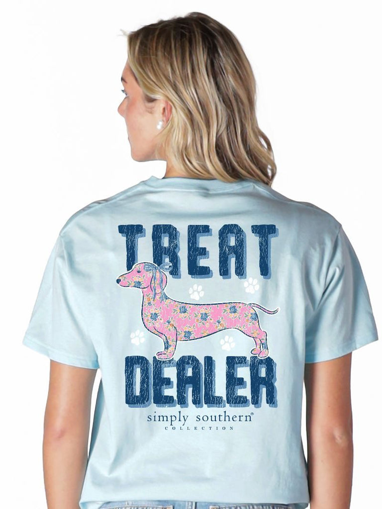 Treat Dealer - Dachshund - Flowers - S26 - SS - Adult T-Shirt