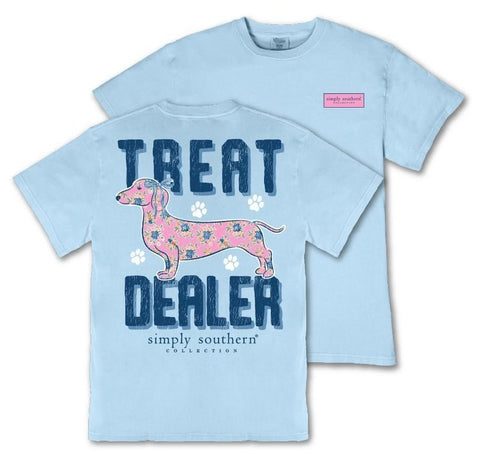 Treat Dealer - Dachshund - Flowers - S26 - SS - Adult T-Shirt