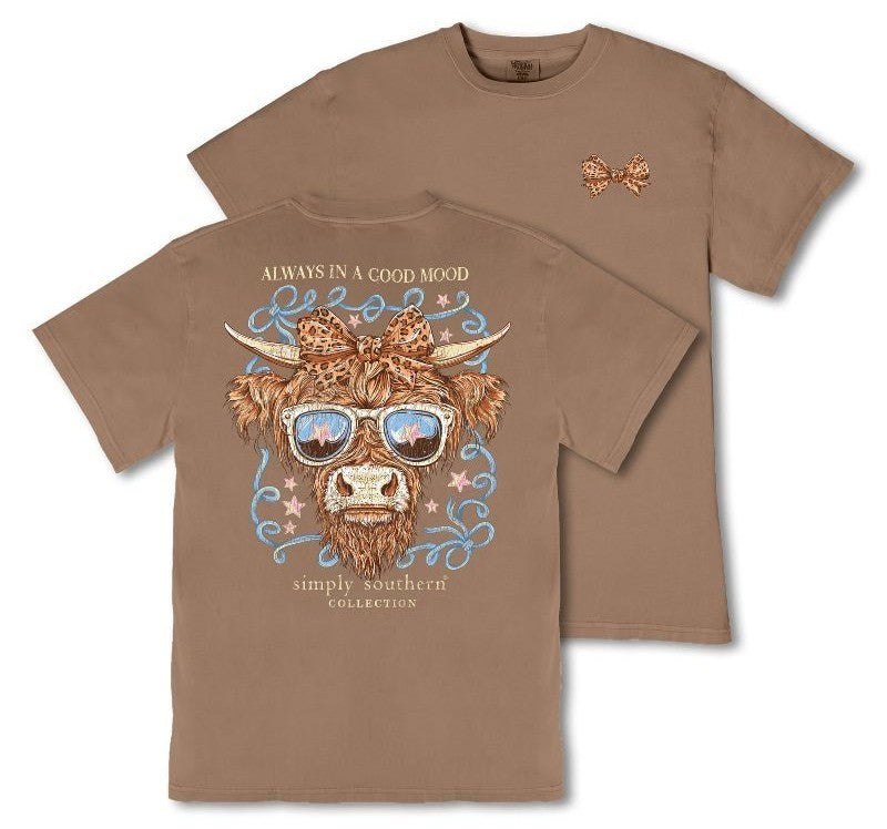 Always In A Good Mood - Highlander - Cow - S26 - SS - YOUTH T-Shirt