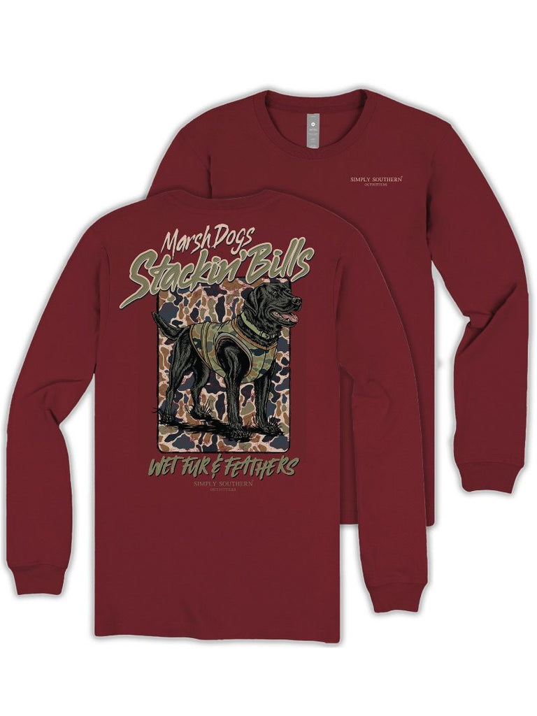 Camo Dogs Stackin' Bills - SS - F26 - YOUTH Long Sleeve