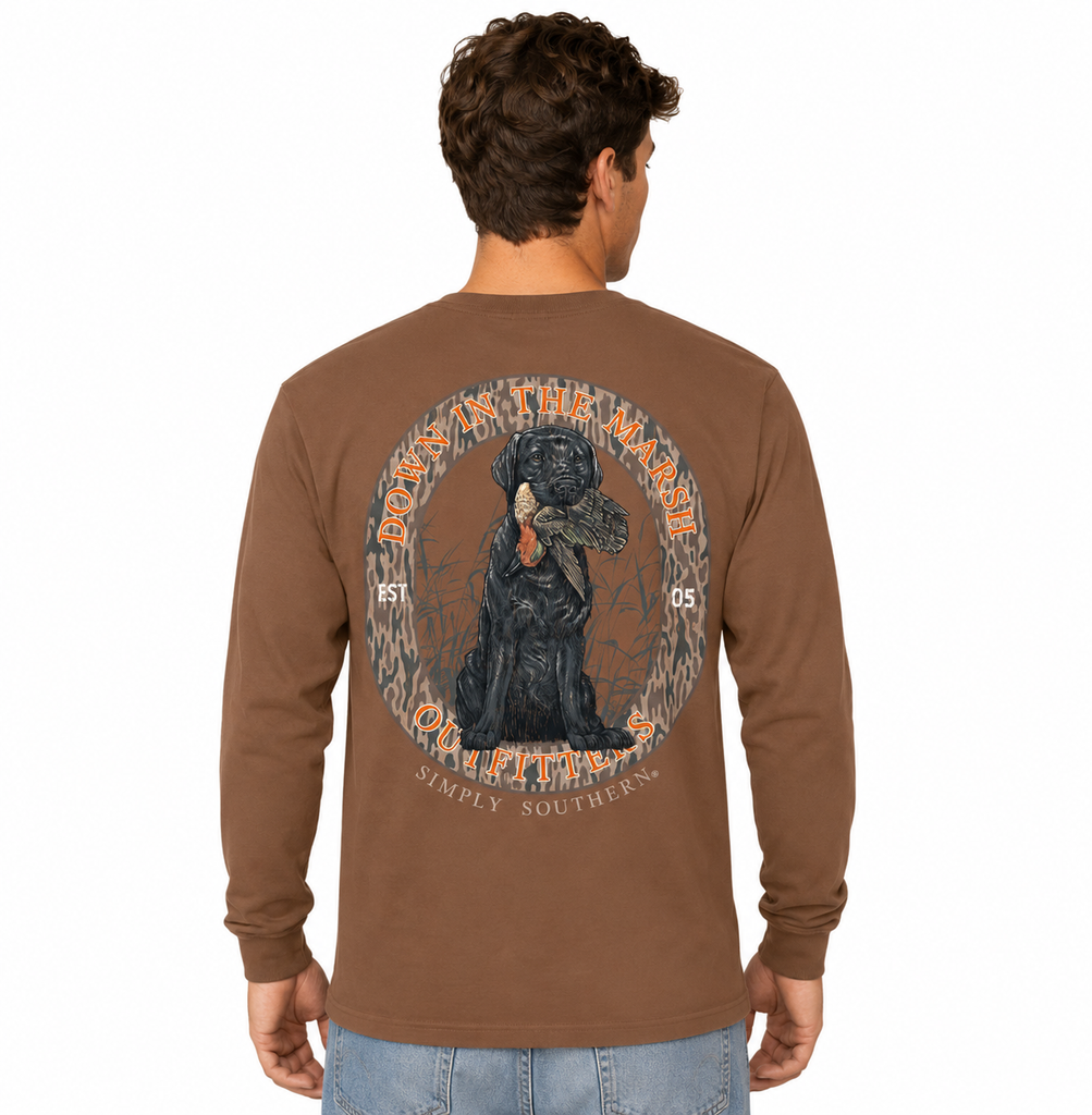 Down In The Marsh - Dog & Duck - SS - F26 - Adult Long Sleeve