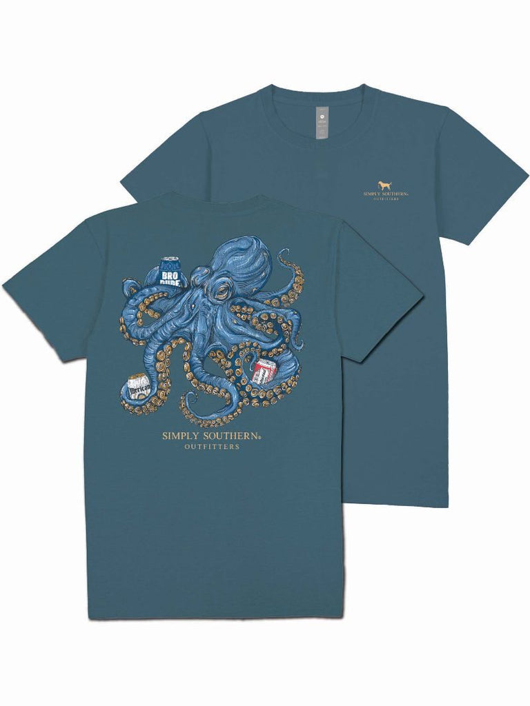Octopus - Cans - Beer - S25 - SS - Adult T-Shirt