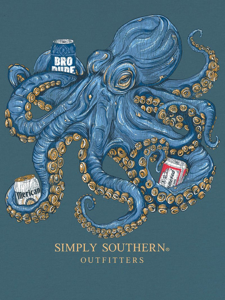 Octopus - Cans - Beer - S25 - SS - Adult T-Shirt