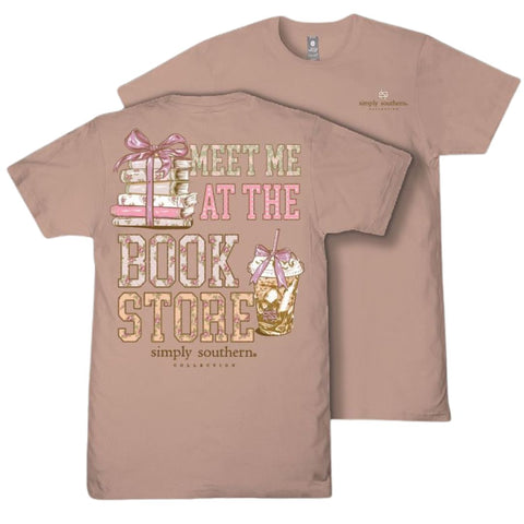 Meet Me At The Book Store - Books - Coffee - Bows - S26 - SS - Adult T-Shirt