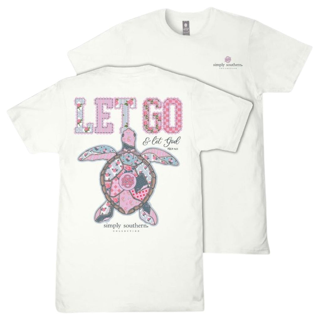 Let Go & Let God - Turtle - Patchwork - F26 - SS - Adult T-Shirt