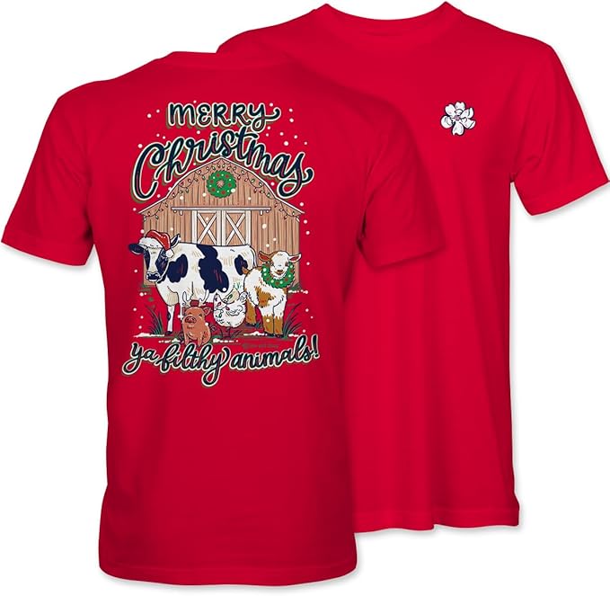 Merry Christmas Ya Filthy Animals - Adult T-Shirt - Itsa Girl Thing