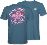 Nursing's in My Heart - Nurse Life - Adult T-Shirt - Itsa Girl Thing