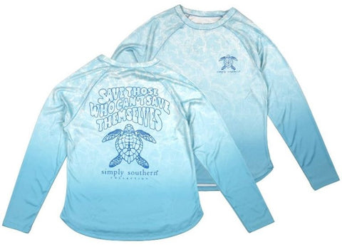 Rash Guard - Save Those Who Can't Save Themselves - Turtle - S24 - Simply Southern
