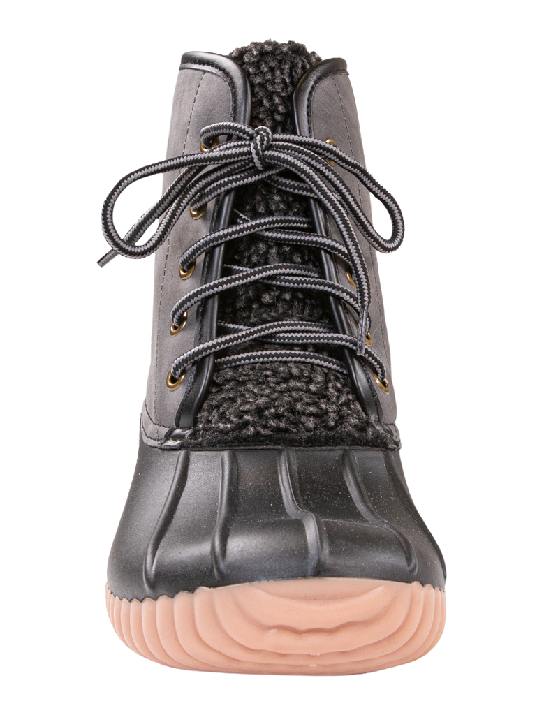Rain Boots Lace Up - Suede Dark Grey - F21 - Simply Southern