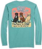 Pawtners in Crime Chasing Tails and Sipping Ale - Adult Long Sleeve - What The Fin