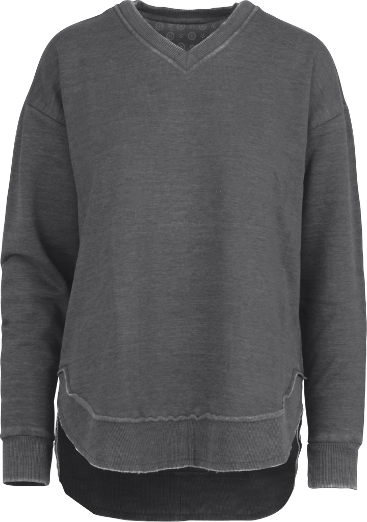Melange West Hall - Black - Long Sleeve Crew - Royce