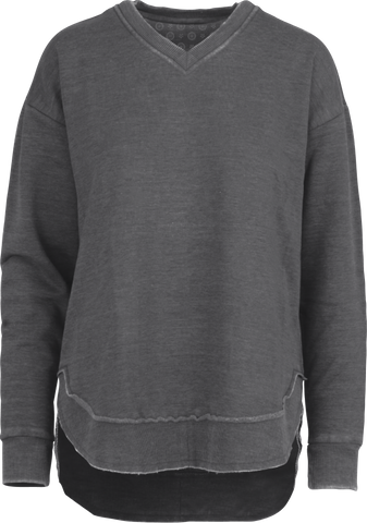 Melange West Hall - Black - Long Sleeve Crew - Royce