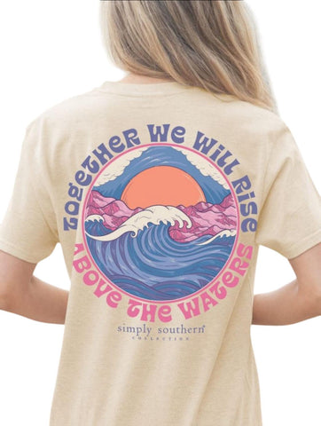 Together We Will Rise Above The Waters - Hurricane Relief - F24 - SS - Adult T-Shirt