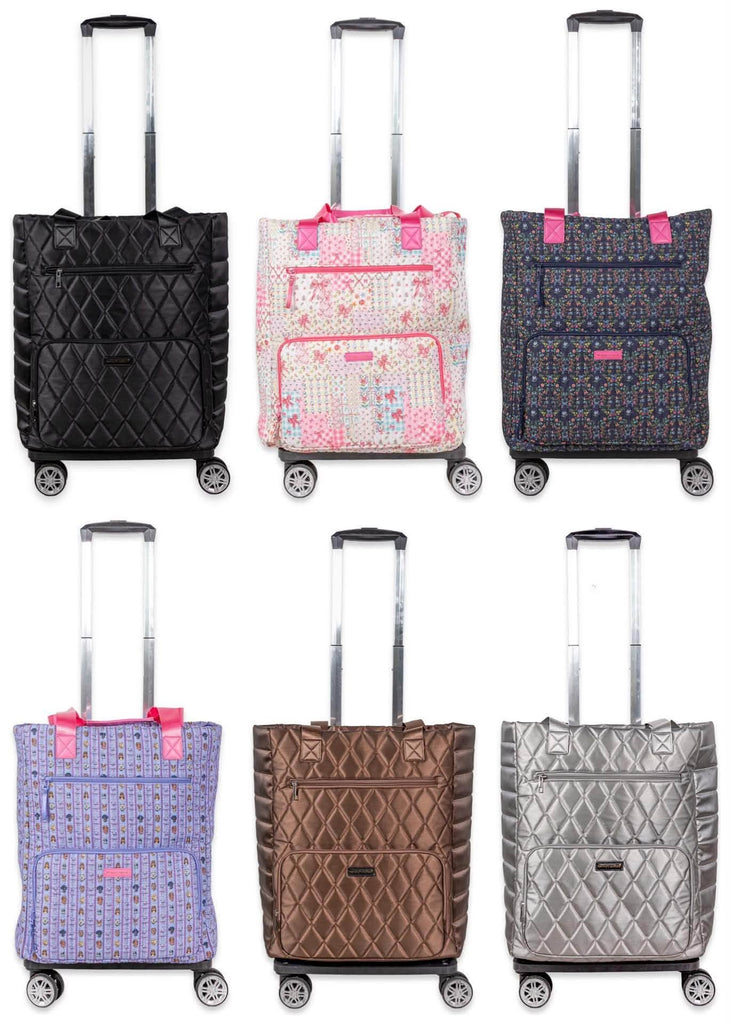 Swirl Quilted Convertible Rolling Tote - F26 - Simply Southern