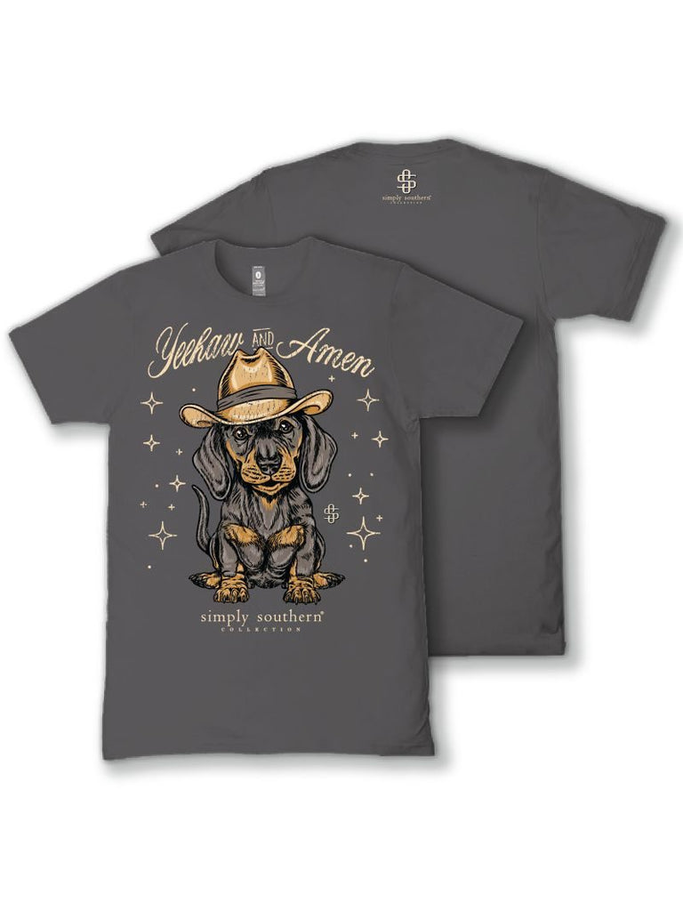 Yeehaw and Amen - Dachshund - S26 - SS - Adult T-Shirt