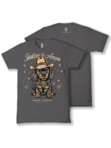 Yeehaw and Amen - Dachshund - S26 - SS - Adult T-Shirt