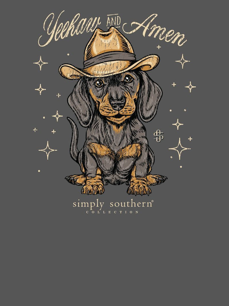 Yeehaw and Amen - Dachshund - S26 - SS - YOUTH T-Shirt