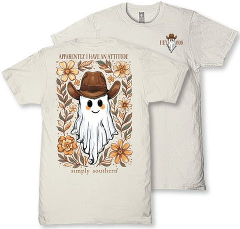 Apparently I Have An Attitude - Ghost - Western - Fall - Halloween - S26 - SS - YOUTH T-Shirt