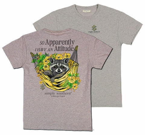 So Apparently I Have an Attitude - Raccoon - Floral - SS - S25 - Adult T-Shirt
