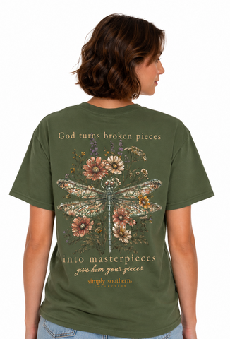 God Turns Broken Pieces Into Masterpieces - F26 - SS - Adult T-Shirt