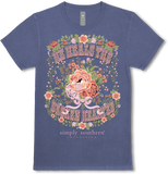 He Heals The Broken Hearted - Flowers - Bow - SS - F25 - Adult T-Shirt