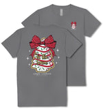 Christmas Cake - Tis The Season - Red Bow - F25 - SS - Adult T-Shirt