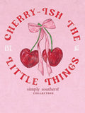 Cherry-ish The Little Things - Cherries - Pink Bow - S25 - SS - Adult T-Shirt