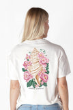 Conch Shell - Tropical Flowers - S26 - SS - Adult T-Shirt