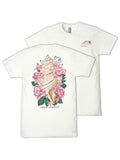 Conch Shell - Tropical Flowers - S26 - SS - Adult T-Shirt