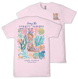 Living The Cowgirl Summer - Tropical - Boot - S26 - SS - Adult T-Shirt