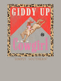 Giddy Up Cowgirl - Horse - Leopard Print - SS - F25 - Adult T-Shirt