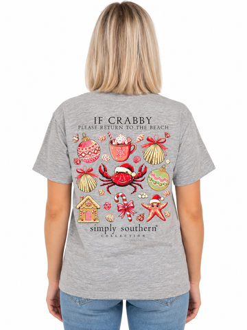 If Crabby Please Return To The Beach - Christmas - F26 - SS - Adult T-Shirt