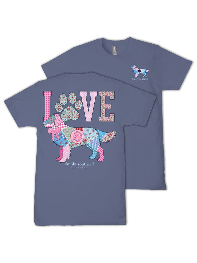 Dog Love - Paw - Patchwork - Bow - S26 - SS - Adult T-Shirt