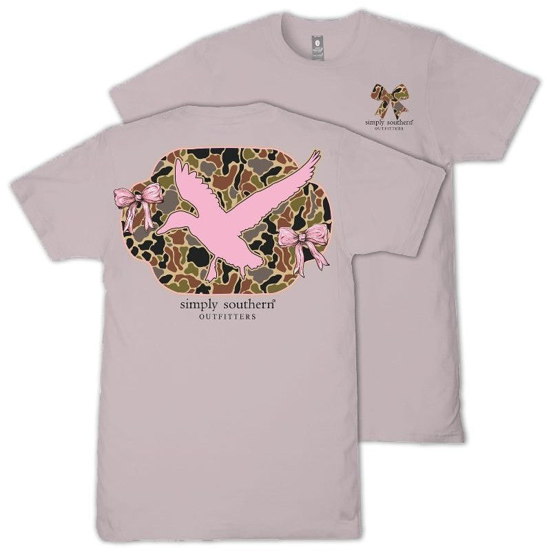 Pink Duck - Camo - Bows - S26 - SS - Adult T-Shirt