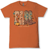 Fall - Cowboy Boots - Pumpkin - S26 - SS - YOUTH T-Shirt