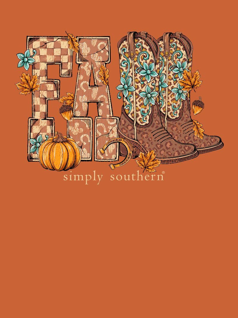 Fall - Cowboy Boots - Pumpkin - S26 - SS - YOUTH T-Shirt