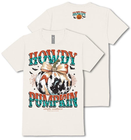 Howdy Pumpkin - Cow Print - Bow - Webs - Bats - Fall - SS - F25 - Adult T-Shirt