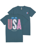 USA, Patriotic Design, Red White Blue Bow - S25 - SS - Adult T-Shirt