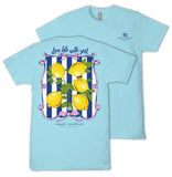 Live Life With Zest - Lemons - Pink Bows - S26 - SS - Adult T-Shirt