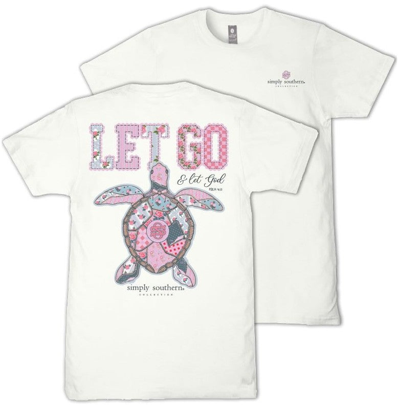 Let Go & Let God - Turtle - Patchwork - F26 - SS - YOUTH T-Shirt