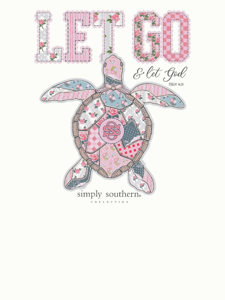 Let Go & Let God - Turtle - Patchwork - F26 - SS - YOUTH T-Shirt
