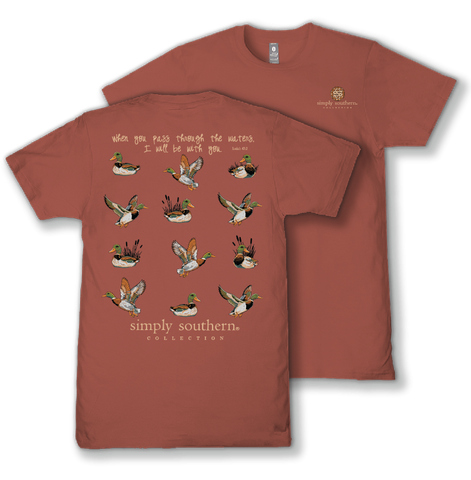 Mallard Duck - When You Pass Through The Waters - I will Be With You - S26 - SS - Adult T-Shirt