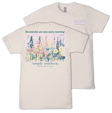 His Mercies Are New Every Morning - Floral - S26 - SS - YOUTH T-Shirt