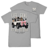 Life Goal - Pet All The Dogs - Off Road Vehicle - Pink Bow - S26 - SS - Adult T-Shirt