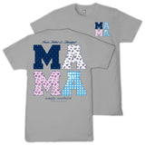 USA Mama - Patchwork Pattern - Patriotic - S26 - SS - Adult T-Shirt