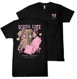 Scrub Life - Camo - Pink Bows - S26 - SS - Adult T-Shirt