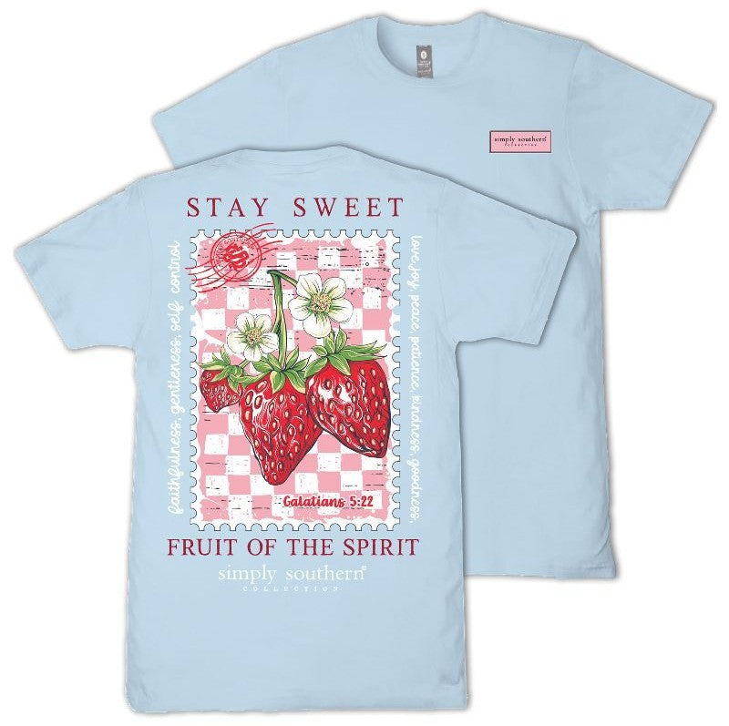 Stay Sweet Fruit Of The Spirit - Strawberries - Galatians 5:22 - S26 - SS - Adult T-Shirt