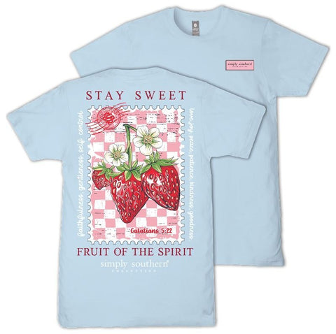 Stay Sweet Fruit Of The Spirit - Strawberries - Galatians 5:22 - S26 - SS - YOUTH T-Shirt