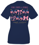 Stars, Stripes & Sparkles - Flags & Bows - SS - S24 - Adult T-Shirt