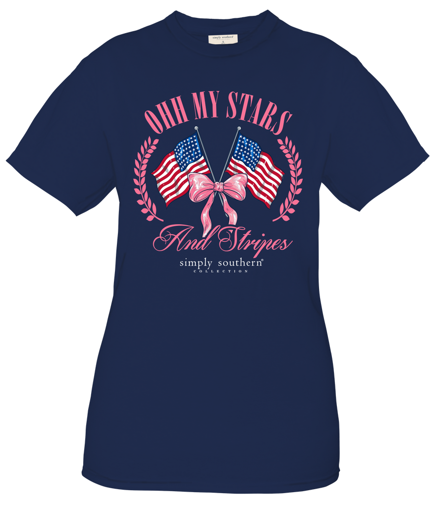 Stars, Stripes & Sparkles - Flags & Bows - SS - S24 - Adult T-Shirt